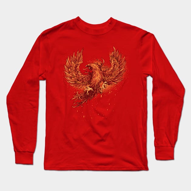 Fiery phoenix Long Sleeve T-Shirt by peace and love